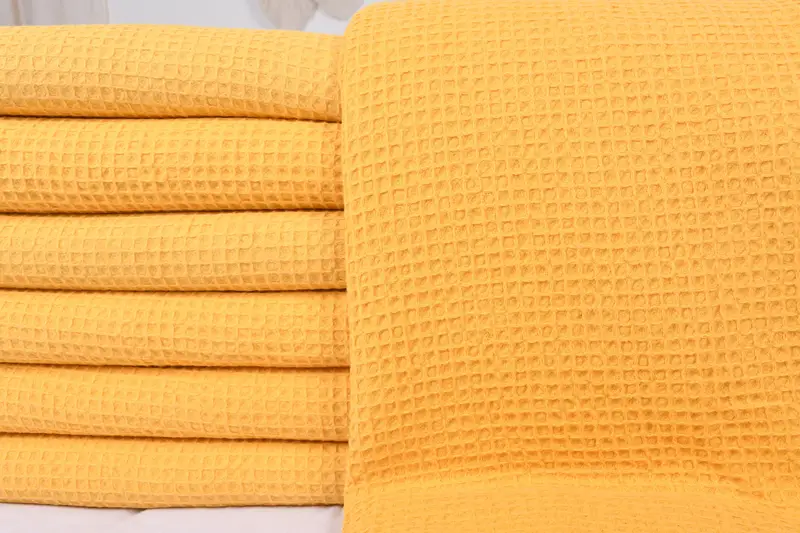 92x68 Cotton Waffle Towel, Housewarming Gift, Custom Wedding Gift From Bridesmaid, Home Decor Gifts, Woven Throw Blanket, Bachelorette Gifts - 2
