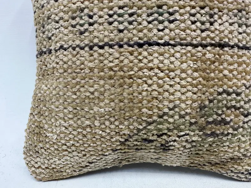 12x12 Beige Pillow Cover, Pillow for Sofa, Boho Pillow Sham Cover, Custom Pillow Cover, Cushion, Christmas Pillow Case, Ethnical Kilim Rug Pillow - 2