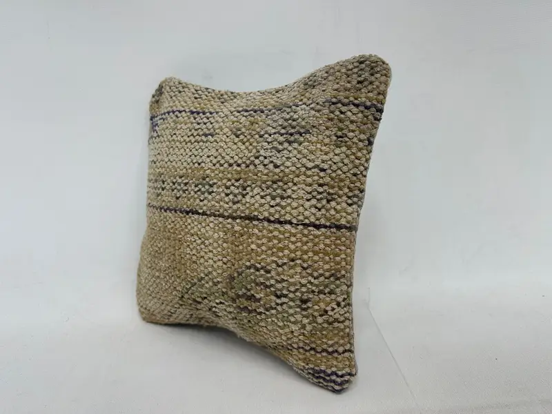 12x12 Beige Pillow Cover, Pillow for Sofa, Boho Pillow Sham Cover, Custom Pillow Cover, Cushion, Christmas Pillow Case, Ethnical Kilim Rug Pillow - 4