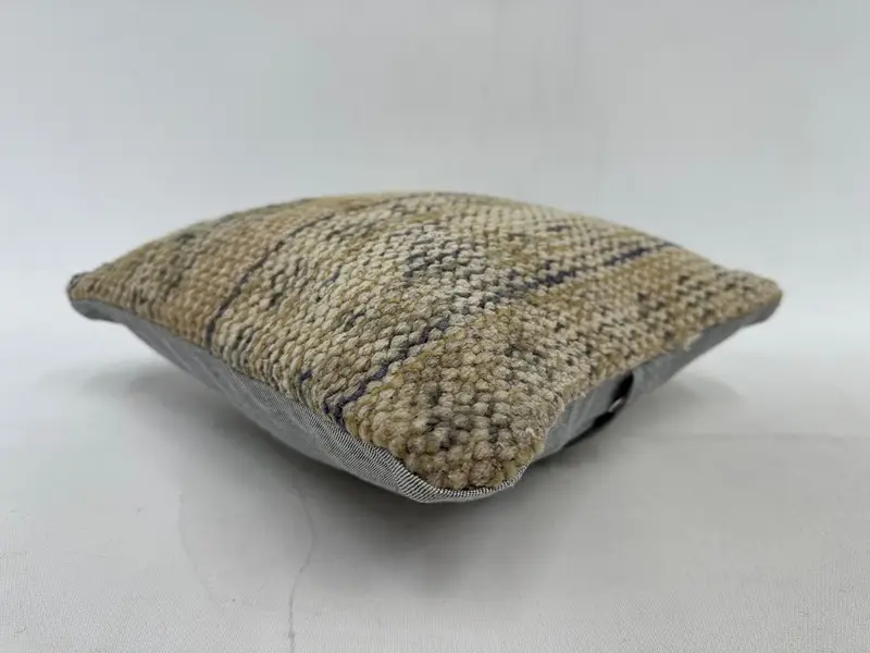 12x12 Beige Pillow Cover, Pillow for Sofa, Boho Pillow Sham Cover, Custom Pillow Cover, Cushion, Christmas Pillow Case, Ethnical Kilim Rug Pillow - 6