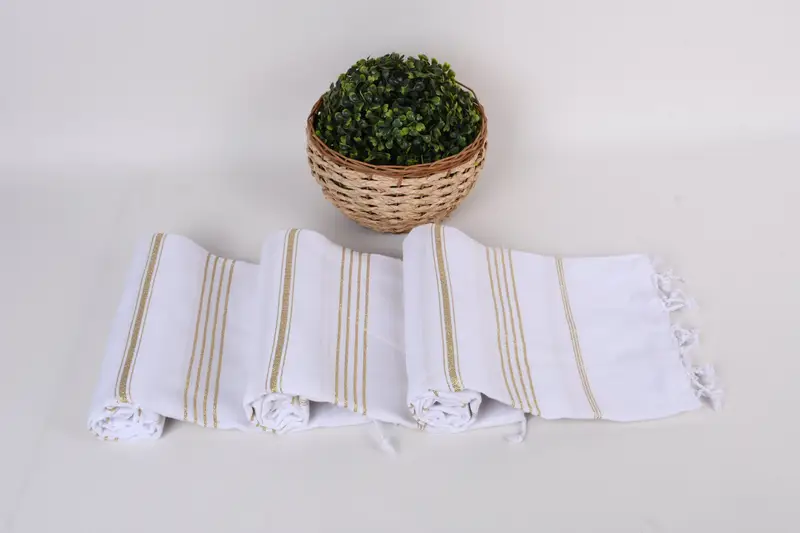 Thin towel, Quick-drying peshtemal towel for poolside, Customized Towels, Home Decor Gifts, Housewarming Gift, 70x40 Cotton Striped Towel, Spa Towel - 8