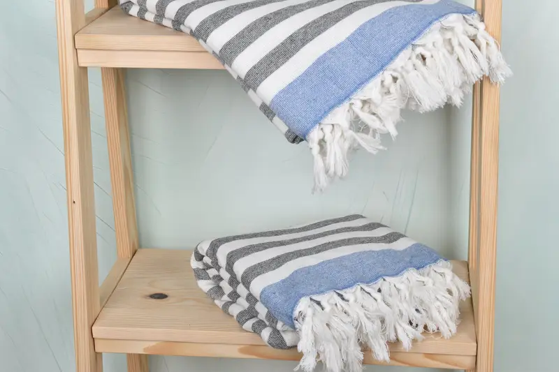 Bachelorette Party Favors, Birthday Gift, Turkish Towel Set, Large Turkish Towel, 68x40 Cotton Striped Terry Towel, Yoga Towel, Cotton towel - 5