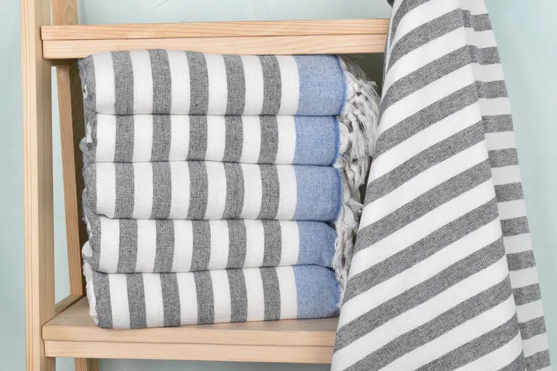Bachelorette Party Favors, Birthday Gift, Turkish Towel Set, Large Turkish Towel, 68x40 Cotton Striped Terry Towel, Yoga Towel, Cotton towel - 2