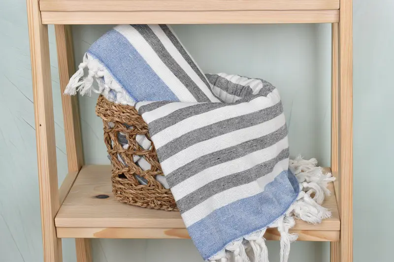 Bachelorette Party Favors, Birthday Gift, Turkish Towel Set, Large Turkish Towel, 68x40 Cotton Striped Terry Towel, Yoga Towel, Cotton towel - 4