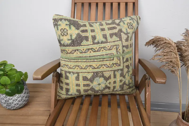 Throw Brown Home Decor Euro Sham, Moroccan 20x20 inch Cushion Cover - 1