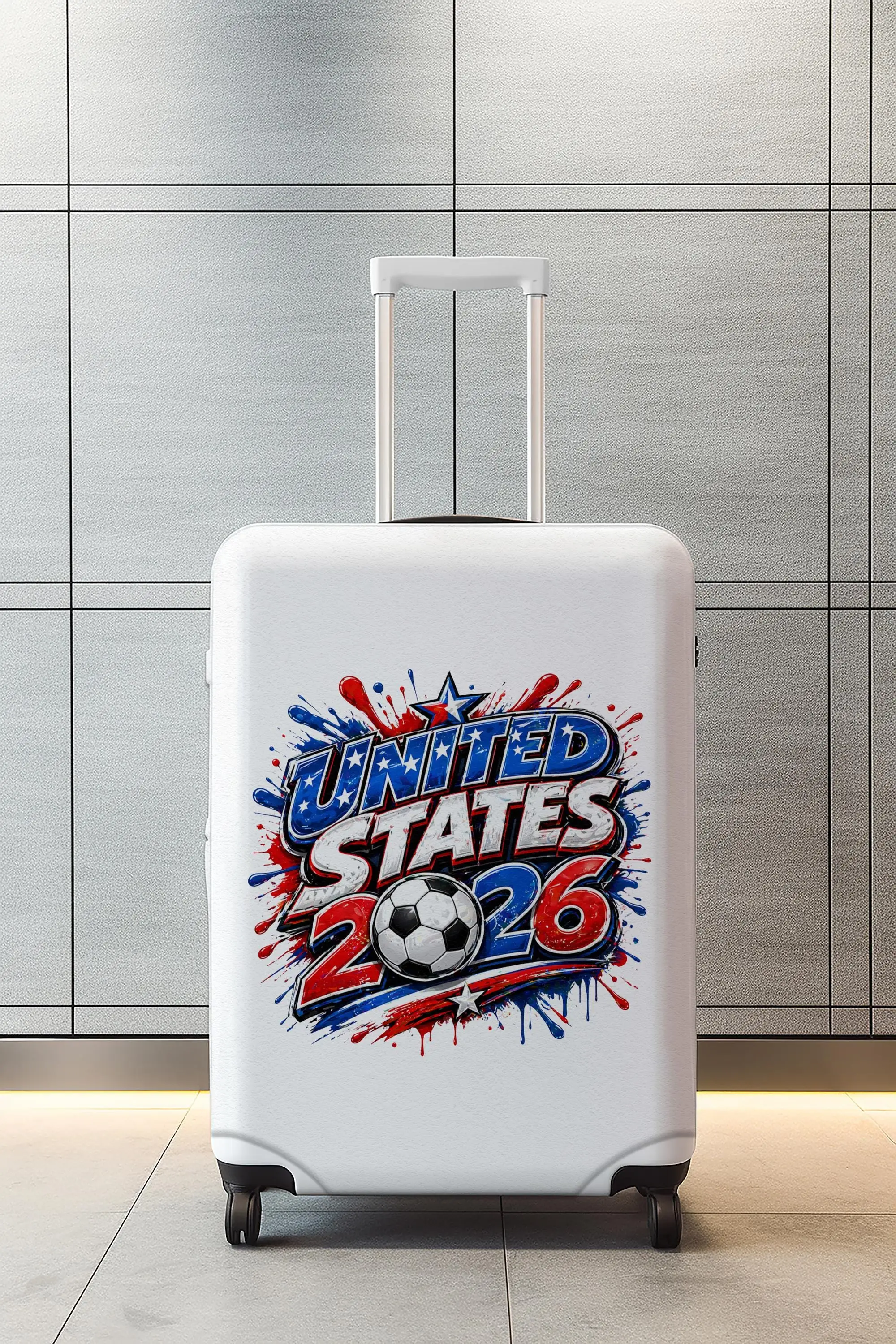 Fußball-Fan-Gepäckhülle, 2026 USA Fußball-Kofferschutz, Sport-Reisehülle - 1