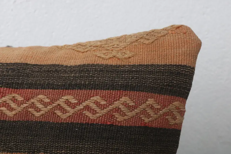 Interior Designer Pillow, Vintage Pillow, 12x24 Brown Cushion, Cushion Cover, Handmade Cushion Cover, Pillow for Couch - 5