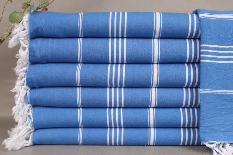 Personalized Sax Blue Striped Beach Towel, 40x71 Inches