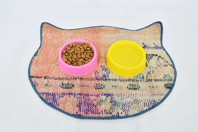 Mantel individual redondo bohemio, mantel individual de lana rosa y bronce