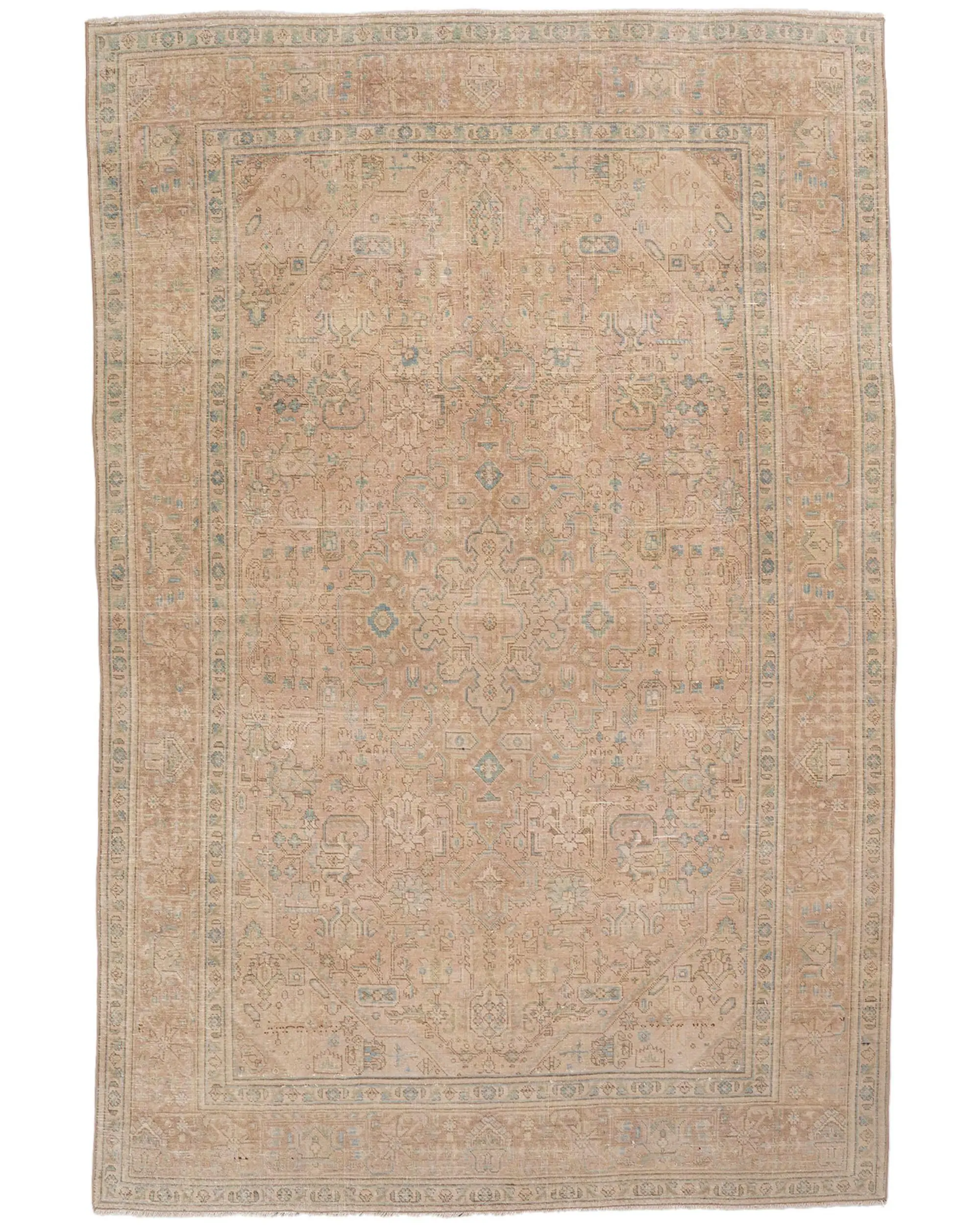 6.5x9.6 ft Halı, Türk Vintage Halısı, Kahverengi Yün Halı - 1