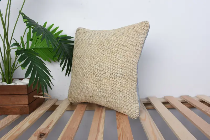 Interior Designer Pillow, Bolster Throw Pillow, Home Decor Pillow, Pillow, 16x16 White Pillow Cover, Decorative Throw Cushion, Kilim Pillow Cover - 4
