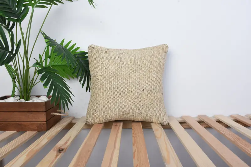Interior Designer Pillow, Bolster Throw Pillow, Home Decor Pillow, Pillow, 16x16 White Pillow Cover, Decorative Throw Cushion, Kilim Pillow Cover - 1