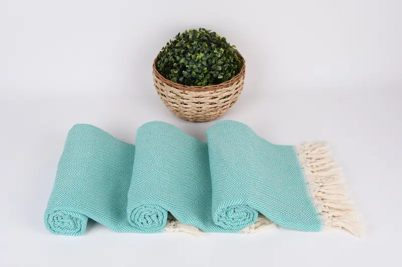 Bath towel, Boyfriend Christmas Gift, Bridal Shower Gift, Unique Wedding Gift, Monogram Towels, Personalized Towel, 70x40 Cotton Herringbone Towel - 8