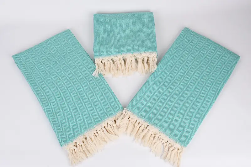 Bath towel, Boyfriend Christmas Gift, Bridal Shower Gift, Unique Wedding Gift, Monogram Towels, Personalized Towel, 70x40 Cotton Herringbone Towel - 6