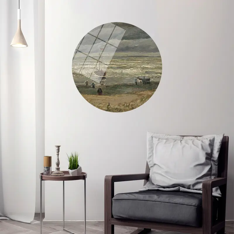 ファン ゴッホ シー ビュー キャンバス: 嵐のビーチスケープ アート プリント