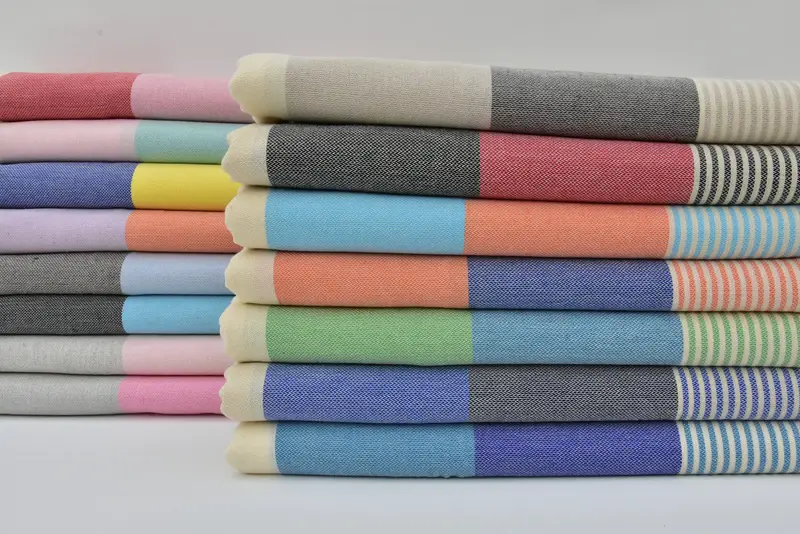 68x40 Cotton Striped Towel, Beach Towel Gift, Embroidered Beach Towel, Lightweight towel, Bridesmaid Gifts, Best Wedding Gift, Gift Boxes Towel - 2