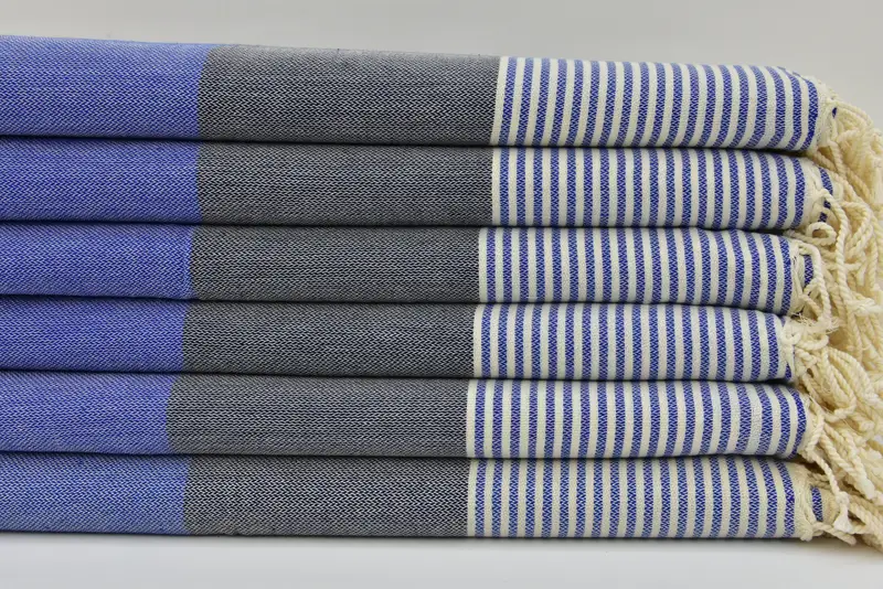 68x40 Cotton Striped Towel, Beach Towel Gift, Embroidered Beach Towel, Lightweight towel, Bridesmaid Gifts, Best Wedding Gift, Gift Boxes Towel - 1