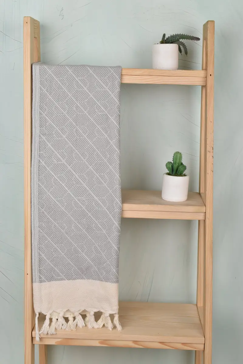 Kişiselleştirilmiş yemek havlu, toplu sipariş havlu, kişiselleştirilmiş el havlu, nedime hediyeleri kişiselleştirilmiş, düğün hediyesi, 36x18 pamuk geometrik havlu - 8
