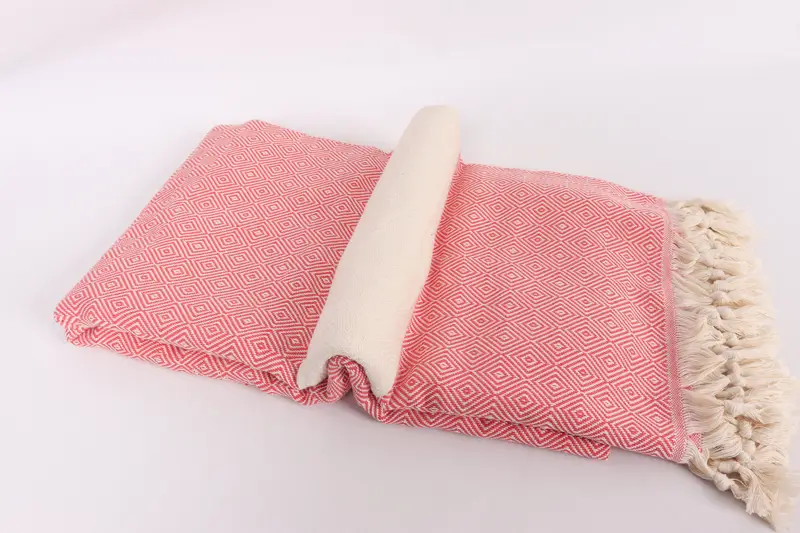 96x80 Cotton Diamond Towel, Bachelorette Gifts, Turkish Cotton Throw Blanket, Organic Throw, Bohemian Bedspread, Turkish Blanket, Wedding Favors - 6