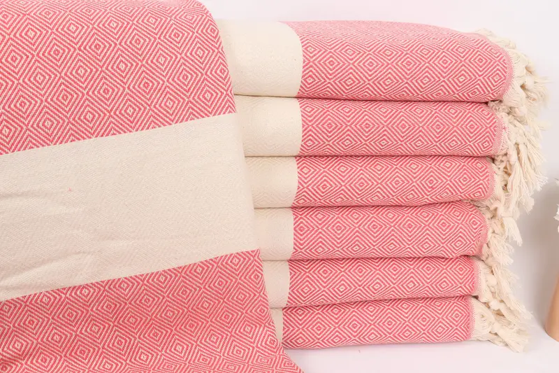 96x80 Cotton Diamond Towel, Bachelorette Gifts, Turkish Cotton Throw Blanket, Organic Throw, Bohemian Bedspread, Turkish Blanket, Wedding Favors - 1