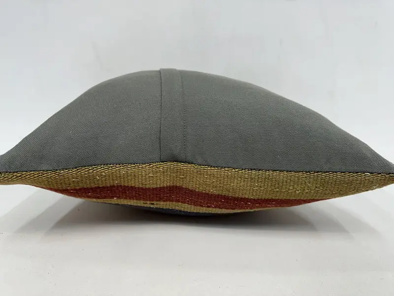 18x18 Beige Pillow Cover, Turkish Pillow, Turkish Rugs Pillow Sham, Cushion, Antique Pillows, Vintage Kilim Pillow, Armchair Pillow Sham - 7