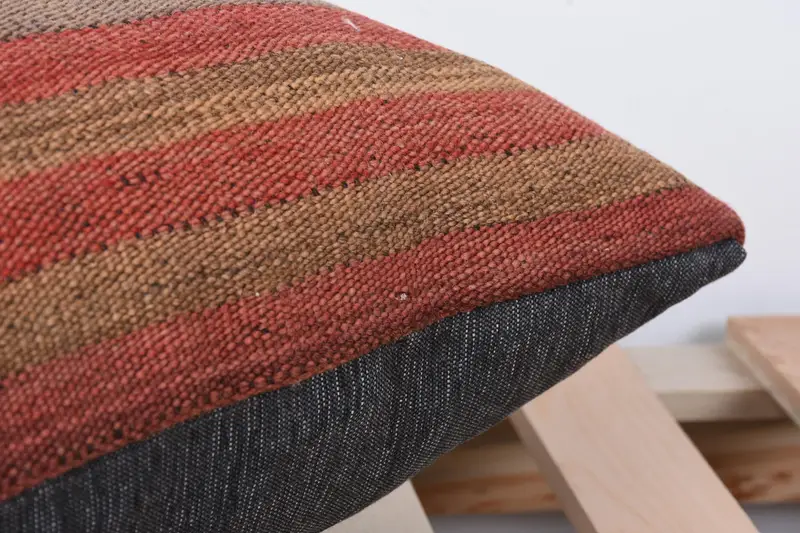Turkish Pillow, Pillow, Morroccon Kilim Cushion Cushion, Home Decor Pillow, Patio Cushion, 12x24 Orange Cushion Case, Pillow for Couch - 7