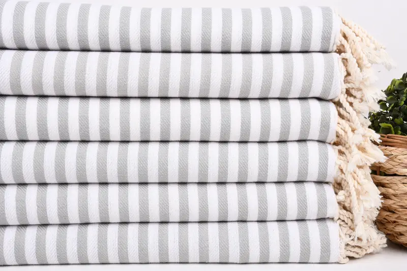 Custom Beach Towel, Vegas Bachelorette Party Favors, Lightweight towel, 70x40 Cotton Striped Towel, Wedding Day Gift For Bride, Wedding Favors - 2
