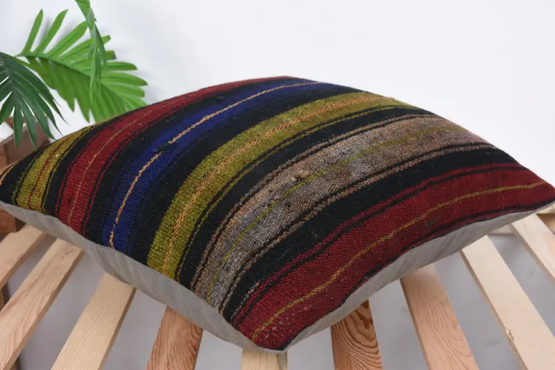 Decorative Cushion, Oriental Cushion, Throw Kilim Pillow, Kilim Cushion Sham, Kilim Pillow, Anatolian Pillow Case, Pillow Sham, 20x20 Red Pillow - 6