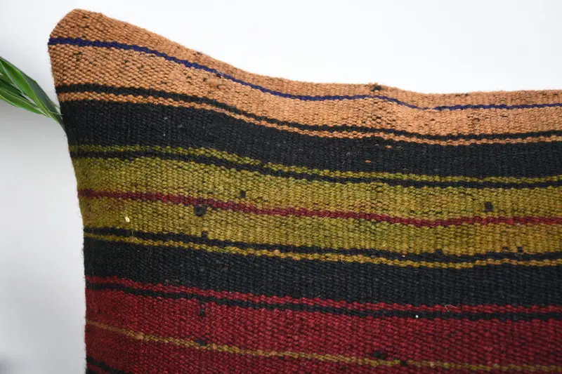 Decorative Cushion, Oriental Cushion, Throw Kilim Pillow, Kilim Cushion Sham, Kilim Pillow, Anatolian Pillow Case, Pillow Sham, 20x20 Red Pillow - 2