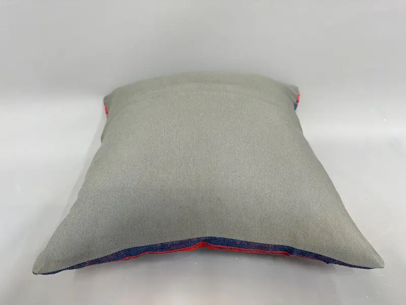Natural Pillow, Seat Cushion, 18x18 Red Cushion, Boho Pillow Sham Cover, Gift Pillow, Vintage Kilim Throw Pillow, Pillow Cover, Colorful Pillow Case - 7