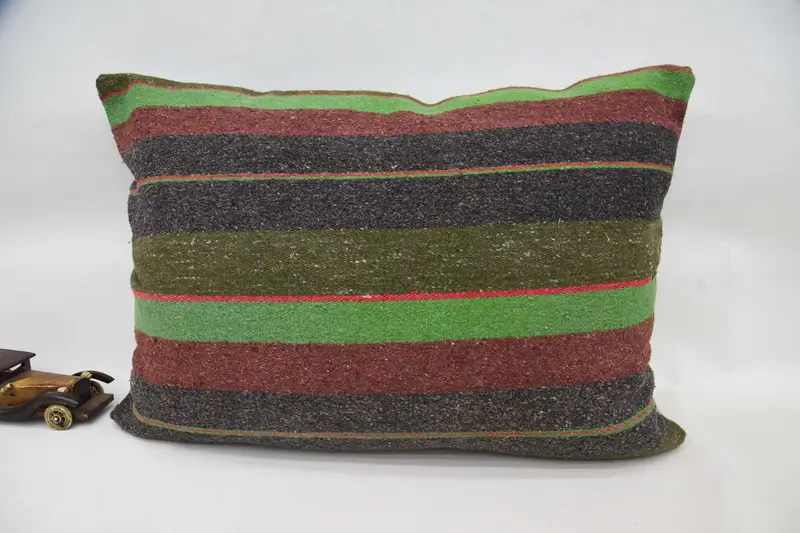 Vintage Pillow, Bright Cushion, 20x28 Green Pillow Case, Cozy Throw Pillow Cover, Cushion Case, Vintage Kilim Throw Pillow, Throw Kilim Pillow - 1