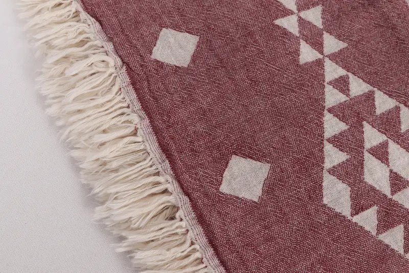 70x60 Cotton Geometric Towel, Employee Gifts, Thanksgiving Tablecloth, Throw Blanket, Woven Blanket, Organic Throw, Decorative Blanket - 7