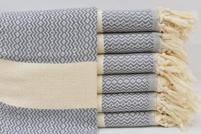 Kişiselleştirilmiş Hediyeler, Anıt Hediyesi, 36x18 Pamuk Zikzag Havlu, Türk Çay Havlusu, Monogram Türk Banyo Havlusu, Monogramlı El Havlusu, El Yapımı Hediye - 2