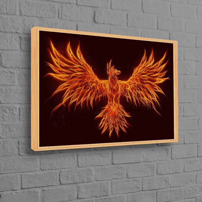 Zarif Soyut Anka Kuşu Kanvas Tablo Tablo - Canlı Dekor