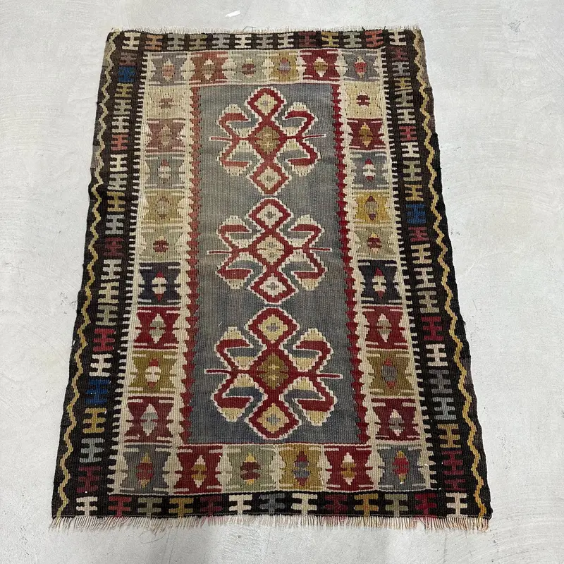 2,4x3,4 ft Rug, Brown & Purple Animal Print