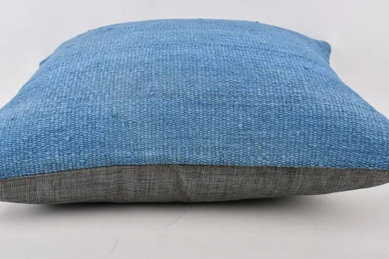 24x24 Blue Cushion Cover, Cushion Cover, Vintage Kilim Throw Pillow, Home Decor Pillow, Gift Pillow, Chair Pillow Sham, Handmade Throw Pillow - 5