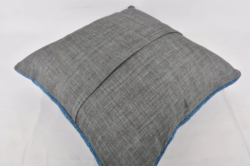 24x24 Blue Cushion Cover, Cushion Cover, Vintage Kilim Throw Pillow, Home Decor Pillow, Gift Pillow, Chair Pillow Sham, Handmade Throw Pillow - 7