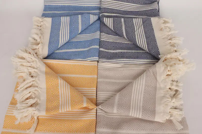 Housewarming Gift, Bachelor Party Gifts, Custom Wedding Gift, Organic cotton Turkish peshtemal towel, 70x38 Cotton Diamond Towel, Wedding Favors - 4