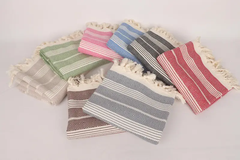 Housewarming Gift, Bachelor Party Gifts, Custom Wedding Gift, Organic cotton Turkish peshtemal towel, 70x38 Cotton Diamond Towel, Wedding Favors - 3