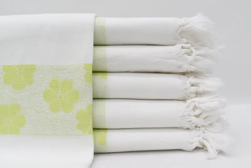 トルコタオル、小さなカウチタオル、ライトグリーン、40x70、Fouta - 1