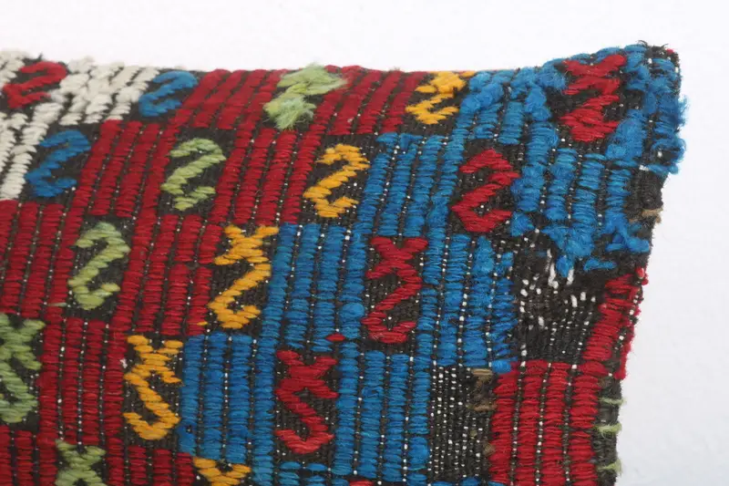 Handwoven Pillow Cover Pillow Cover, 12x20 Blue Pillow Cover, Pillow for Couch, Kilim Pillow Cover, Pillow Case, Throw Kilim Pillow - 5