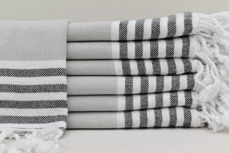 Personalized Gift, Mother Of The Groom Gift, Monogram Hand Towel, Bathroom Towels, Custom Wedding Gifts, Gift For Her, 40x24 Cotton Striped Towel - 1