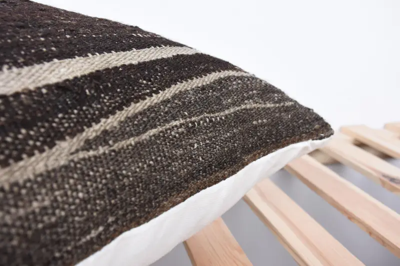 Boho Pillow, Pillow Sham, 20x20 Brown Pillow Cover, Bed Cushion Case, Handmade Kilim Cushion, Pillow for Sofa, Cozy Throw Pillow Case - 7