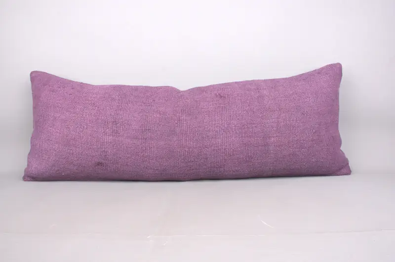 Designer Throw Pillow Sham, Square Throw Pillow Case, Kilim Cushion Sham, 16x43 Purple Cushion Cover, Interior Designer Pillow, Kilim Pillow, Pillow - 3