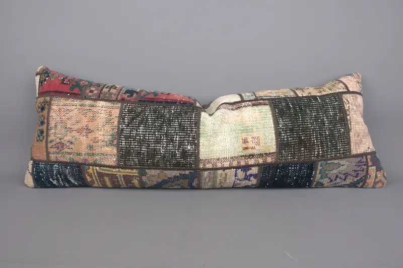 Designer Throw Pillow Sham, Square Throw Pillow Case, Kilim Cushion Sham, 16x43 Purple Cushion Cover, Interior Designer Pillow, Kilim Pillow, Pillow - 7