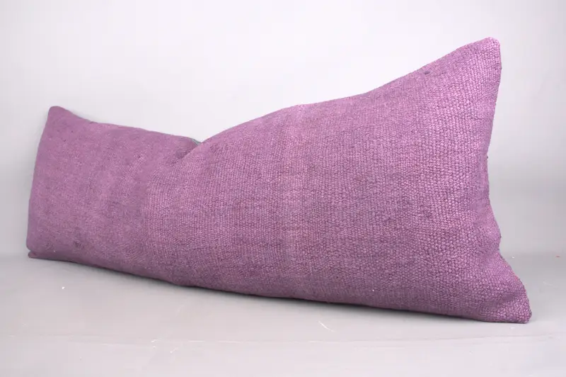 Designer Throw Pillow Sham, Square Throw Pillow Case, Kilim Cushion Sham, 16x43 Purple Cushion Cover, Interior Designer Pillow, Kilim Pillow, Pillow - 2