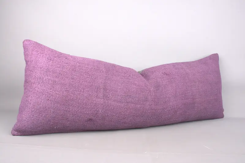 Designer Throw Pillow Sham, Square Throw Pillow Case, Kilim Cushion Sham, 16x43 Purple Cushion Cover, Interior Designer Pillow, Kilim Pillow, Pillow - 1