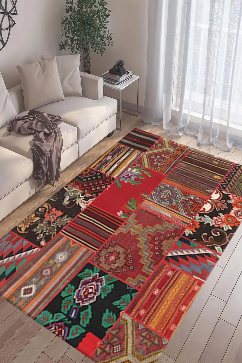 Eleganter bedruckter Teppich: Modernes Design, weicher Stoff, einzigartige Muster