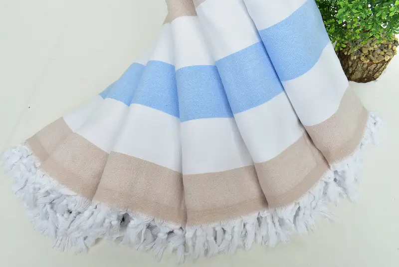 Organic Turkish towel, Yoga Towel, Gift For Best Friend, Personalized Wedding Gift, Bridesmaid Towel, Luxury towel, 64x36 Cotton Striped Terry Towel - 4