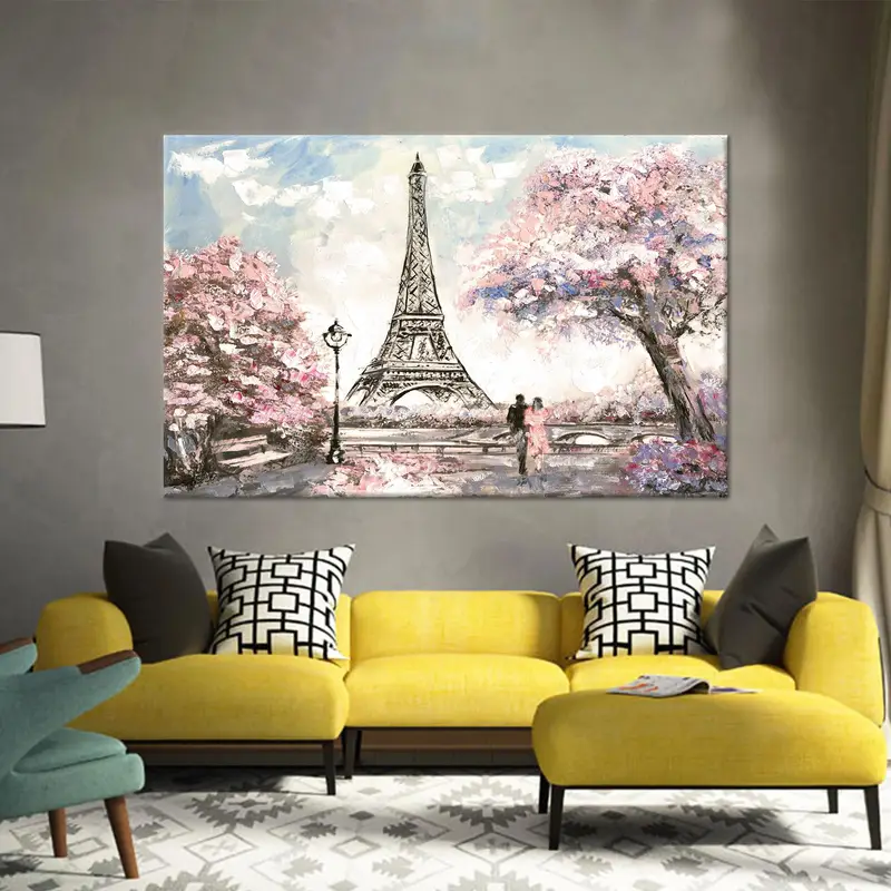 エッフェル塔キャンバス: パリのランドマーク カップル バレンタイン ギフト